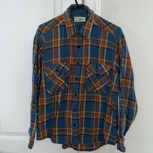 Vintage Sears Men’s Store Shop CPO Wool Blend Heavy Flannel Button Work Shirt